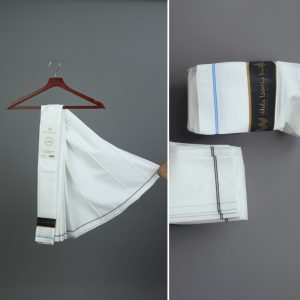 Premium Lungi (Black & Royal Blue Pair)